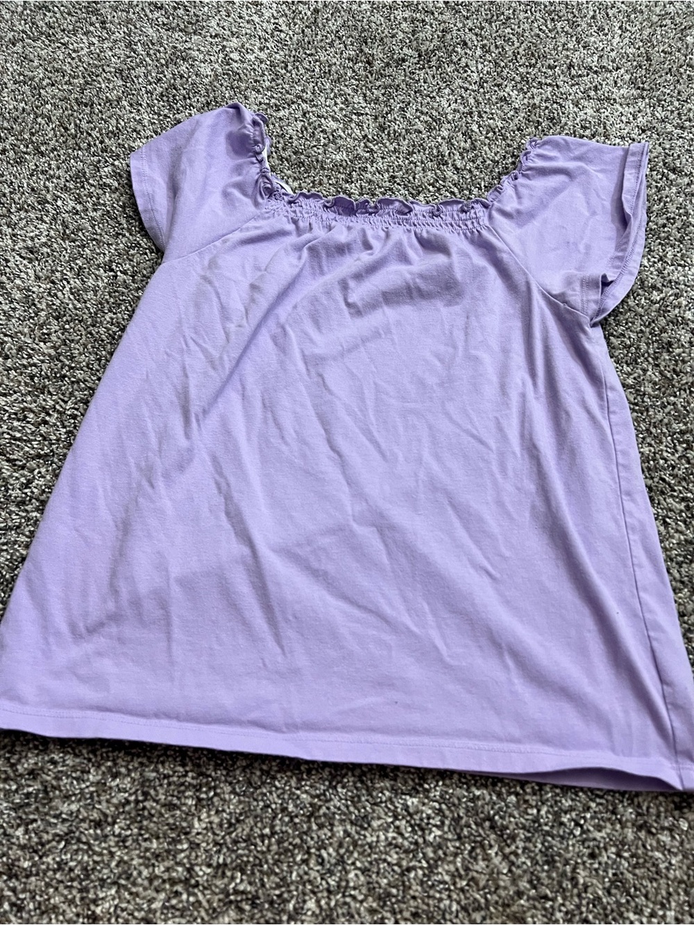 The Children's Place Lavender Short Sleeve Square-Neck Kids Top